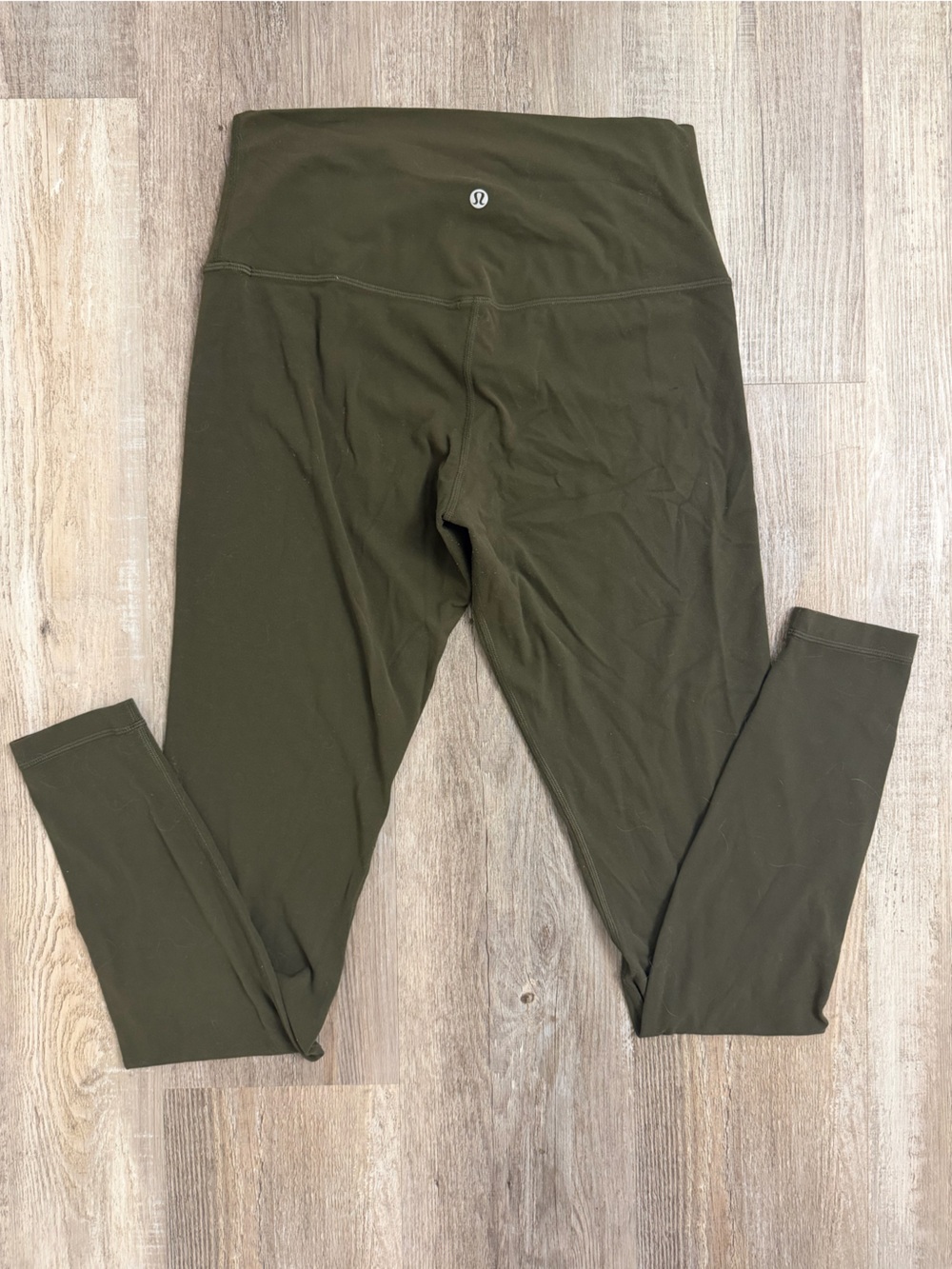 Lululemon Olive Green Women's High Rise Leggings, size 10 Tall